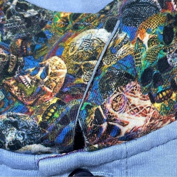 Robert Graham Polo Shirt Mens Large Blue Classic Fit Flip Skull Collar - Picture 12 of 13